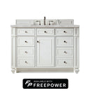 James Martin Bristol 48" Single Bathroom Vanity, Bright White