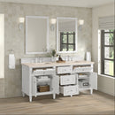 James Martin Lorelai 72" Double Bathroom Vanity, Bright White
