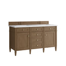 James Martin Brittany 60" Double Bathroom Vanity, Pecan