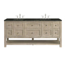 James Martin Breckenridge 72" Double Bathroom Vanity, Whitewashed Oak