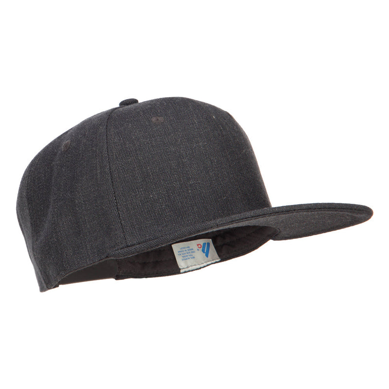 Wool Blend Flat Bill Snapback Cap