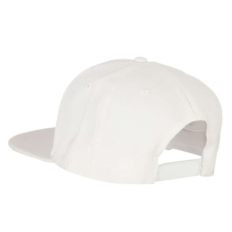 Wool Blend Flat Bill Snapback Cap
