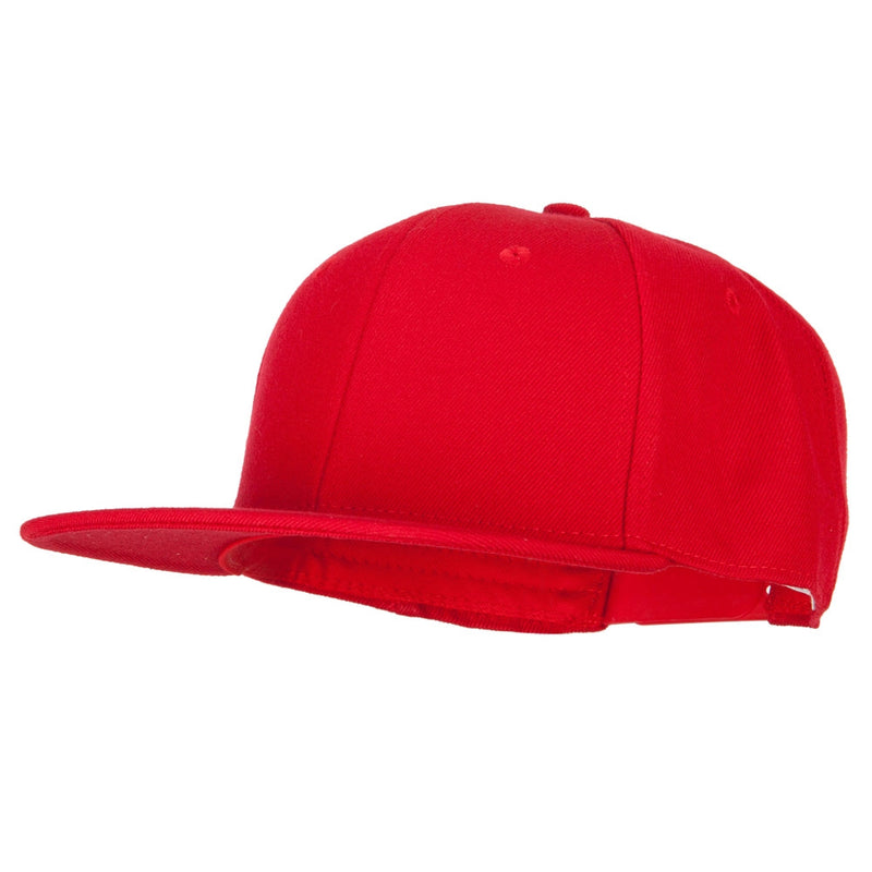 Wool Blend Flat Bill Snapback Cap
