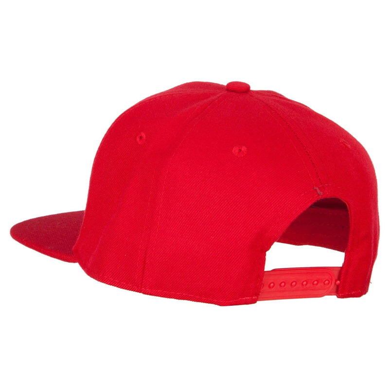 Wool Blend Flat Bill Snapback Cap