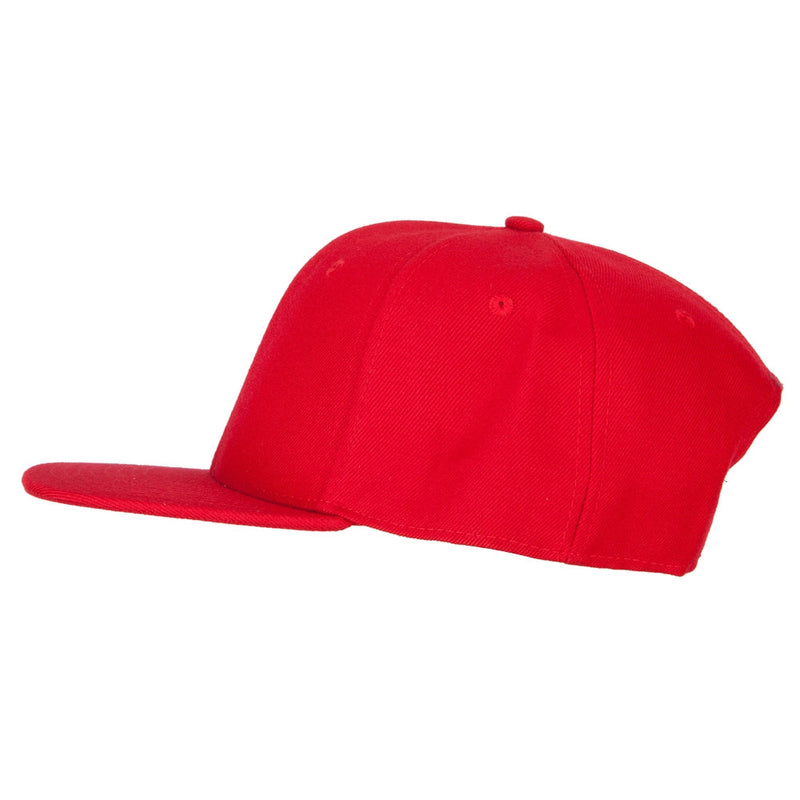 Wool Blend Flat Bill Snapback Cap