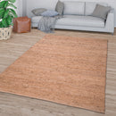 Jute Rug Kaia Hand-Woven with Natural Fibers in Nature Brown