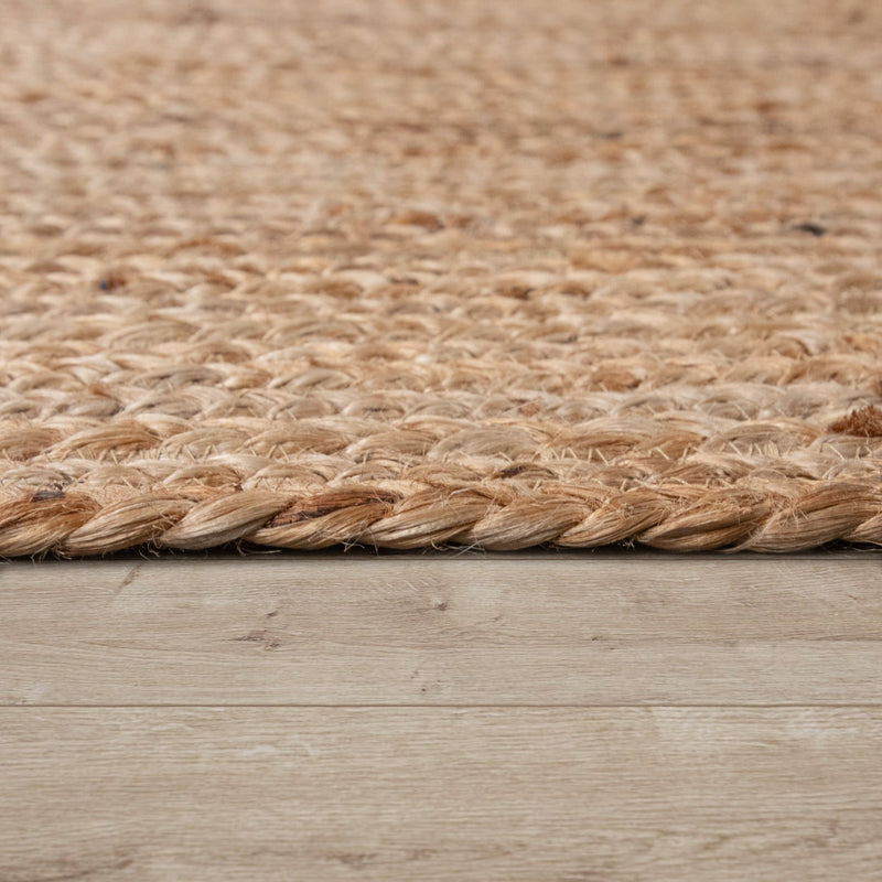 Jute Rug Kaia Hand-Woven with Natural Fibers in Wooden Brown