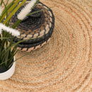 Boho Rug Kaia Hand-Made with Jute Fibers & Nature Colors