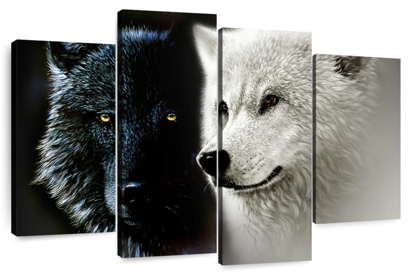 Tale Of Two Wolves Wall Art