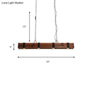 GobekUsa Wood Beam Down Light Kitchen Island Lighting - Lodge Style with 4 Lights and Chain - Black Finish