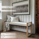 Woven Rattan Wooden Bench by Decor Steals