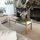 Woven Rattan Wooden Bench by Decor Steals