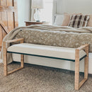 Woven Rattan Wooden Bench by Decor Steals