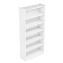 72" Tall Wood Bookcase, 5-Tier Bookshelf Open Shelves