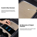 Wood Center Console Wrap for Model 3/Y | Open-Grain Match | Scratch Protection