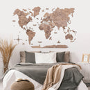 Bundle: Wooden Map and Airplanes Pins