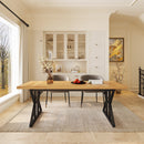 Wood Dining Table, Farmhouse 70.8" Kitchen Table for 6 People