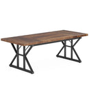 Wood Dining Table, Farmhouse 70.8" Kitchen Table for 6 People