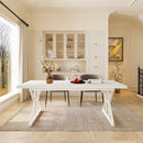 Wood Dining Table, Farmhouse 70.8" Kitchen Table for 6 People