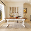 Wood Dining Table, Farmhouse 70.8" Kitchen Table for 6 People