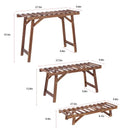 GobekUsa 3 Tier Wood Ladder Plant Stand