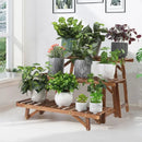GobekUsa 3 Tier Wood Ladder Plant Stand