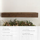 47 Inch Reclaimed Rustic Natural Wood Mantle by Decor Steals
