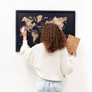 3D Wooden Panel World Map Terra