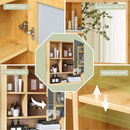 GobekUsa Wood Medicine Cabinet with Mirror and Storage