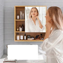 GobekUsa Wood Medicine Cabinet with Mirror and Storage