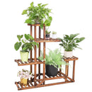 GobekUsa 6-Tier Wood Plant Stand Shelf for Indoor/Outdoor Gardens