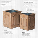 Oversized Wooden Planters Set of 2 by Decor Steals
