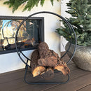 Black Iron Loop Fireplace Log Holder by Decor Steals