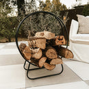 Black Iron Loop Fireplace Log Holder by Decor Steals