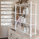 24 Inch White Spindle Wood Shelf by Decor Steals