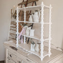 24 Inch White Spindle Wood Shelf by Decor Steals