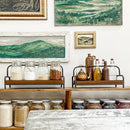 Distressed Iron and Wooden Trays with Handles, Set of 2 by Decor Steals