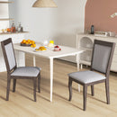 Wood Dining Chairs Set of 2 with Rubber Wood Frame and Padded Seat-Brown by DirectDeals