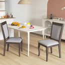 Wood Dining Chairs Set of 2 with Rubber Wood Frame and Padded Seat-Brown by LJGDeals