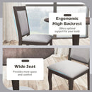 Wood Dining Chairs Set of 2 with Rubber Wood Frame and Padded Seat-Brown by LJGDeals