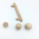 Unfinished Wood "Alden" Mid-Century Modern Cabinet Hardware