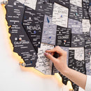 Wooden 3d LED Map of USA - Nordik