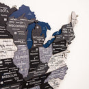 Wooden 3d LED Map of USA - Nordik