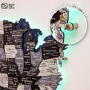 Wooden 3d LED Map of USA - Nordik