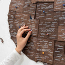 Wooden 3d Map of USA - Dark Walnut by Enjoy The Wood