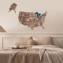 Wooden 3d Map of USA - Dark Walnut by Enjoy The Wood
