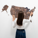 Wooden 3d Map of USA - Dark Walnut by Enjoy The Wood