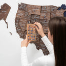 Wooden 3d Map of USA - Dark Walnut by Enjoy The Wood