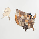 Wooden 3d Map of USA - Multicolor by Enjoy The Wood