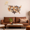 Wooden 3d Map of USA - Multicolor by Enjoy The Wood